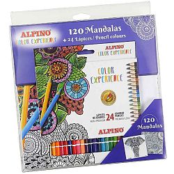 ALPINO 24 ks ceruziek Col Experience +120 omaľovánok Mandala