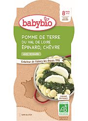 Babybio Zemiaky so špenátom paštrnákom a kozím syrom 2 x 200 g