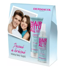 Dermacol Hair Ritual šampón proti lupinám a vypadávaniu vlasov 250 ml + vlasové tonikum pre podporu rastu vlasov 100 ml darčeková sada