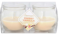 Emocio Sklo 56x55 mm 2 ks v plastové krabičce Sweet Vanilla vonná svíčka