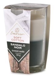 Emocio Sklo 76x118 mm Soft Cotton & Sandalo Noir dvoubarevná vonná svíčka