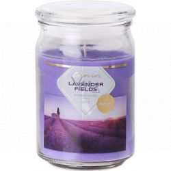 Emocio Sklo 93x142 mm se skleněným víčkem Lavender Fields vonná svíčka