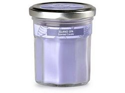 Emocio Sklo fialové 69x85 mm s plechovým víčkem, Island Spa vonná svíčka