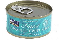 FISH4CATS Konzerva pre mačky Finest tuniak s krabom 70g