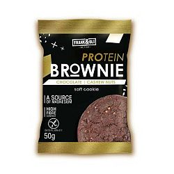 Frank&Oli Protein Brownie proteínová sušienka s čokoládou a kešu 50 g