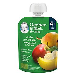 Gerber Organic kapsička hruška jablko a banán 90 g