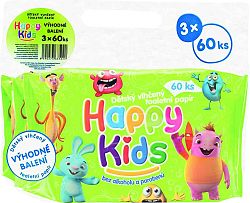 Happy Kids detský vlhčený 3 x 60 ks