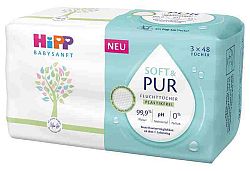 HiPP Babysanft vlhčené obrúsky Soft & Pur s viečkom 3 x 48 ks