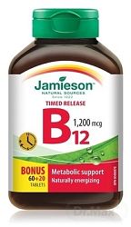 Jamieson B12 Vitamín 1200 µg s postupným uvoľňovaním 80 tabliet