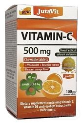 JutaVit Vitamín C 500 mg s príchuťou pomaranča 100 ks