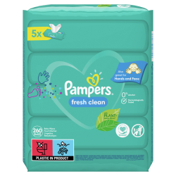 Pampers Wipes 260ks (5x52) Fresh clean