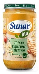 Sunar BIO Zelenina kuř.maso těstoviny 235g