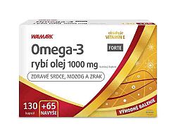 WALMARK Omega-3 rybí olej forte promo 130 + 65 kapsúl