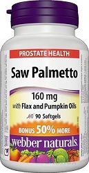 Webber Naturals Saw Palmetto prostata 160 mg 90 tabliet