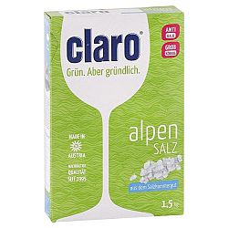 CLARO alpská soľ do umývačky riadu 1,5 kg