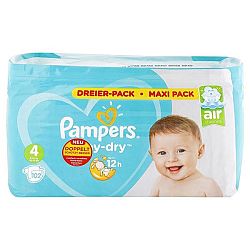 PAMPERS Baby Dry detské plienky 4 9-14 kg 102 ks