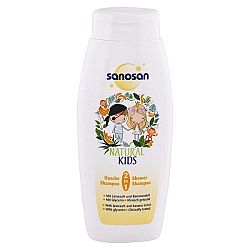 SANOSAN detský sprchový gél a šampón Sensitive Vôňa banánu 250 ml