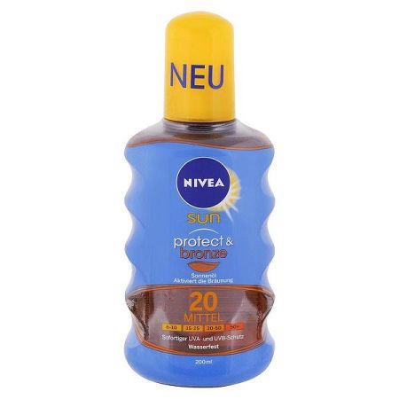 NIVEA Sun olej na opaľovanie podporujúci zhnednutie SPF 20 200 ml