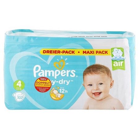 Pampers detské plienky Baby dry (4) 102 ks