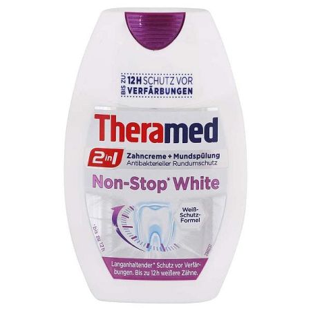THERAMED Non stop White bieliaca zubná pasta s ústnou vodou 75 ml