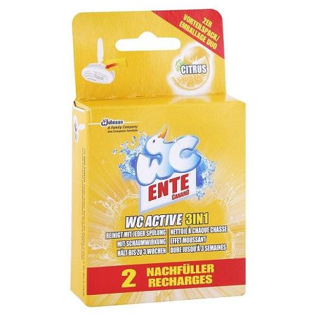 WC ENTE náhradná náplň do WC bloku 3v1 Citrusová sviežosť 2 x 40 g